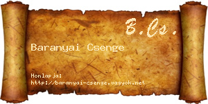 Baranyai Csenge névjegykártya